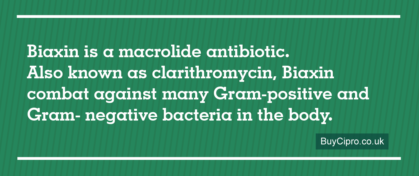 Biaxin is a macrolide antibiotic